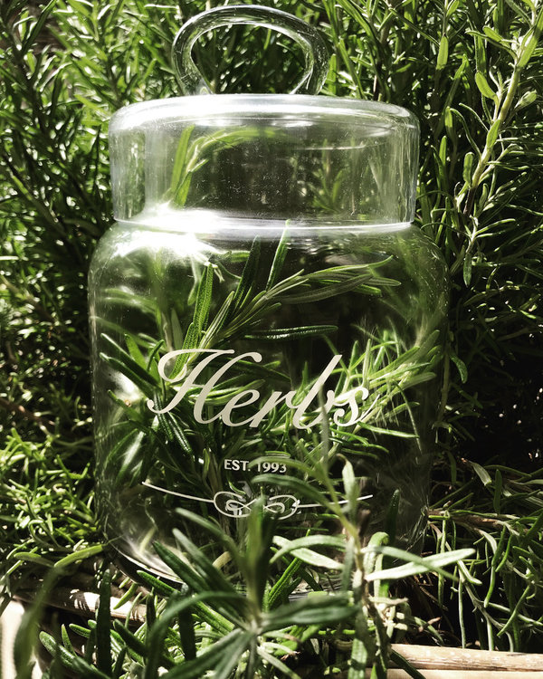 Jar Herbs Clear 18cm von Riverdale