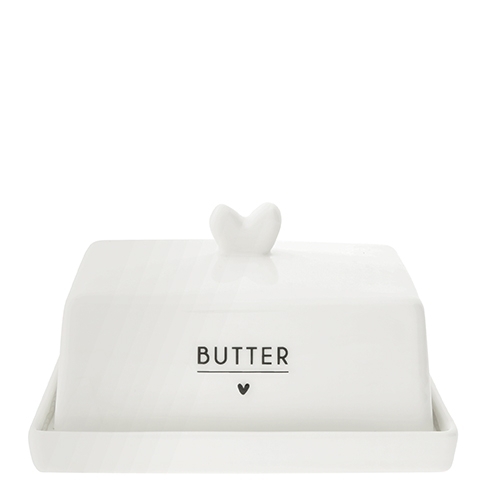 Butterdose "Butter Fleet white/heart BL" von Bastion Collections