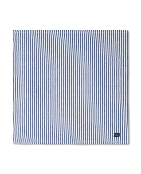 Striped Cotton Twill Napkin Blue/White von Lexington