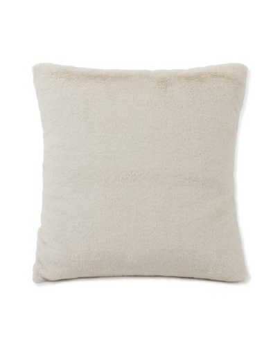 Faux Fur/Recycled Polyester Viscose Pillow Cover, Off White von Lexington
