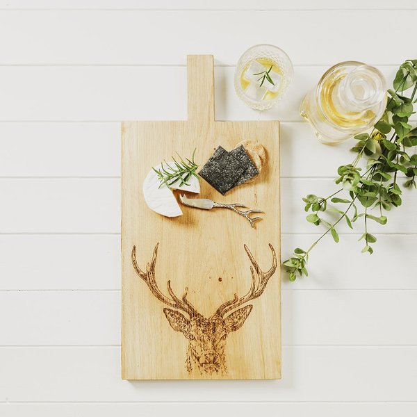 Stag Prince Large Oak Serving Paddle von Selbrae House