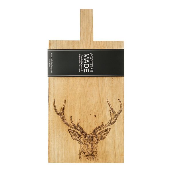 Stag Prince Large Oak Serving Paddle von Selbrae House