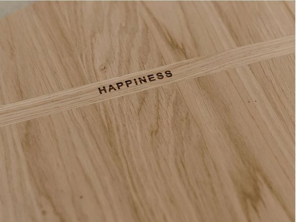 Eichenbrett "Happiness" 55 cm von Eulenschnitt