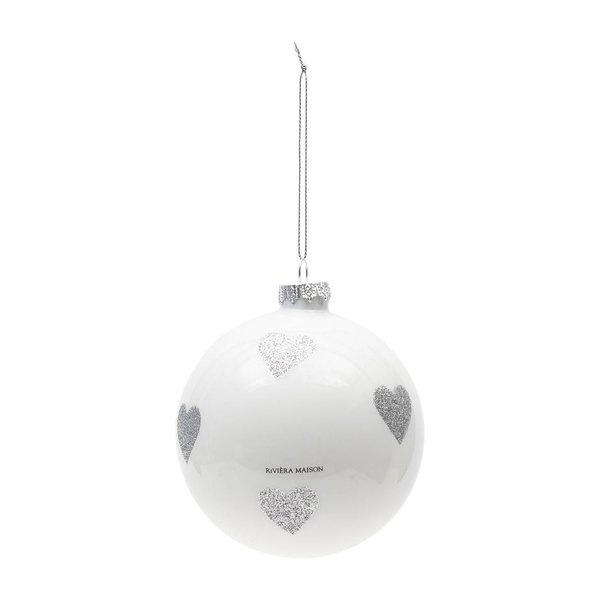 Lovely Hearts Ornament white Dia 10 von Rivièra Maison
