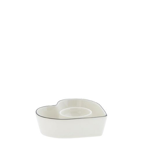 Egg Serving Cup white heart shape von Bastion Collections