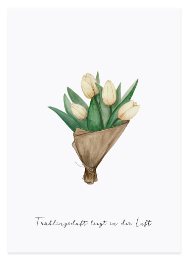 Postkarte "Tulpen" von Eulenschnitt