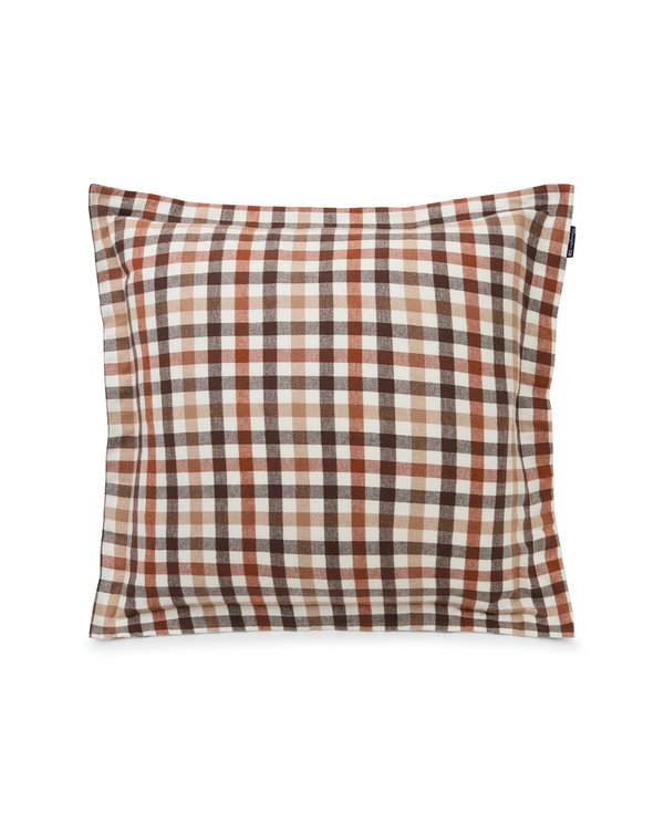 SET - Checked Cotton Flannel Duvet & Pillow Cover 135x200 / 80x80cm von Lexington